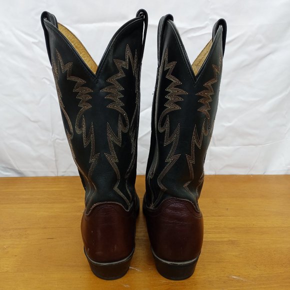 Dan Post Two Tone Leather Western Boots Men\'s 8.5 D Embroidered main image 9